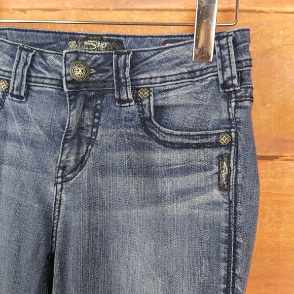 📣2/40$📣 Silver Sienna Fluid High Capri jeans size 27 - Picture 4 of 9